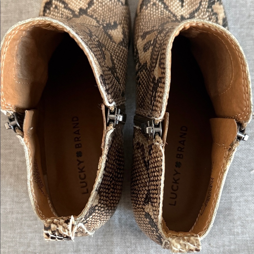 Lucky brand Snakeskin Ankle Boots - Picture 4 of 9
